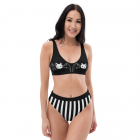 Bat high-waisted stripe bikini