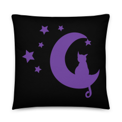 Cat Moon Stripe Cushion