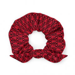 Red Sulfur Print Scrunchie