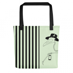 Plague Doctor Bird Skeleton Tote Bag