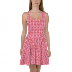 Pink Sulfur Print Skater Dress