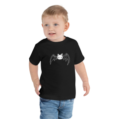 Bat Printed Toddler Short Sleeve Tee